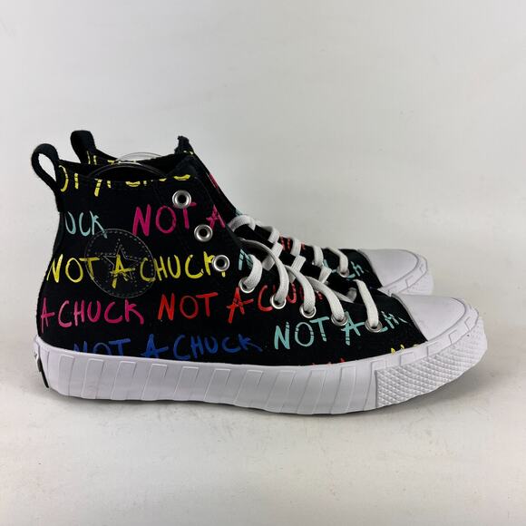 Converse untitled hi not a Chuck mens size 10.5 multi rainbow athletic shoes NEW - Picture 2 of 11